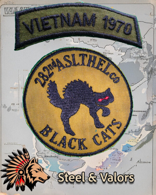 Patches Black Cats 282nd AHC - Vietnam 1970