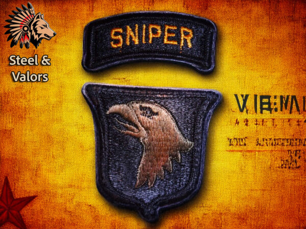 patches Screaming Eagles tireur d'élite de la guerre du Vietnam
