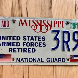 1991 Plaque de la Garde nationale du Mississippi