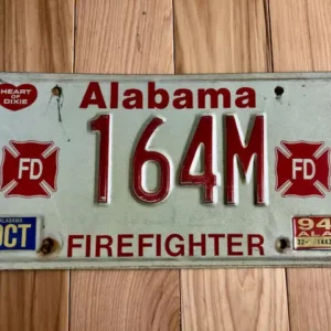 Plaque d'immatriculation des pompiers de l'Alabama