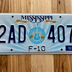 Plaque d'immatriculation du Mississippi