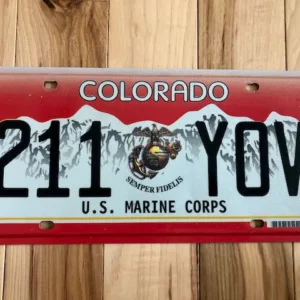 Plaque d'immatriculation de Colorado Marine Corp